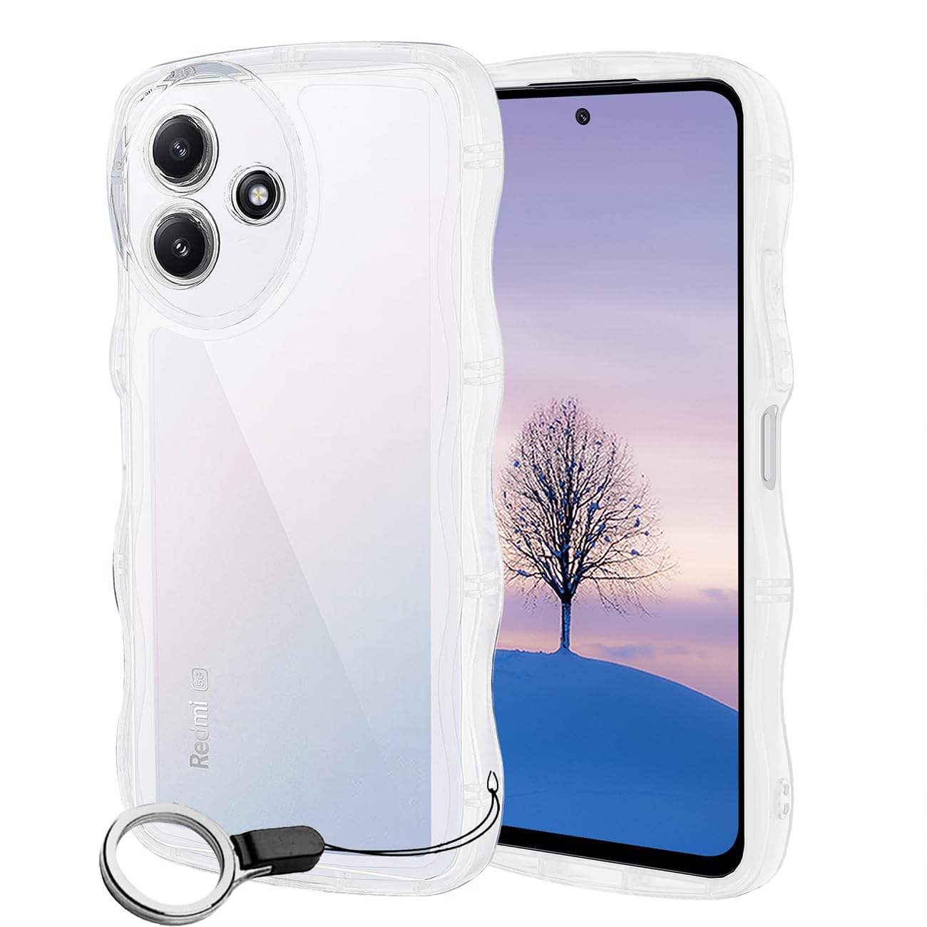 Amazon.co.jp: Xiaomi Redmi 12 5G ケース クリア ウェーブ TPU波状の